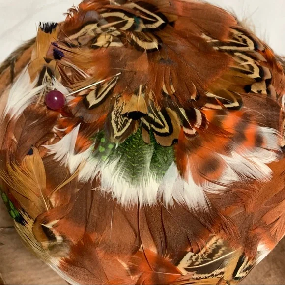 🆕 Vintage Feather 50s Fedora Panama Sun Hat Sears Milliner Roebuck USA Hipster - Picture 4 of 12